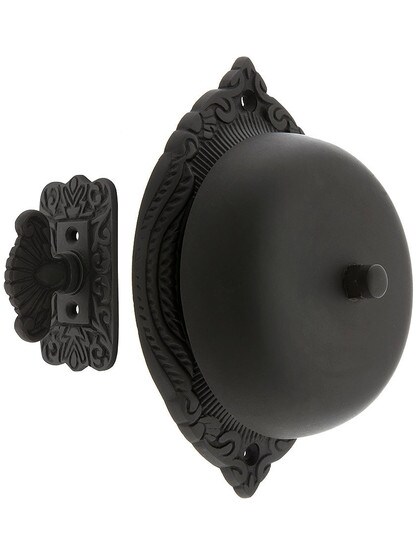 Transitional Victorian Mechanical Door Bell in Oil Rubbed Bronze.